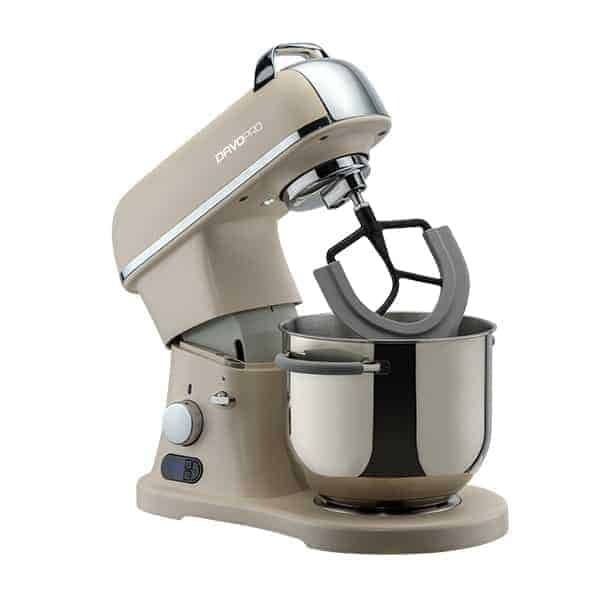מיקסר מקצועי לבצק DAVOPRO DSM5745 דאבו פרו מנוע 1800 וואט כולל שתי קערות 7 וגם 8 ליטר - צבע קרם - יבואן רשמי