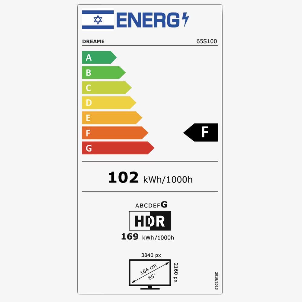 טלוויזיה חכמה ״Dreame 65S100 Aura Mini LED 4K 65 – עם 144Hz + סאונדבר מובנה | יבואן רשמי