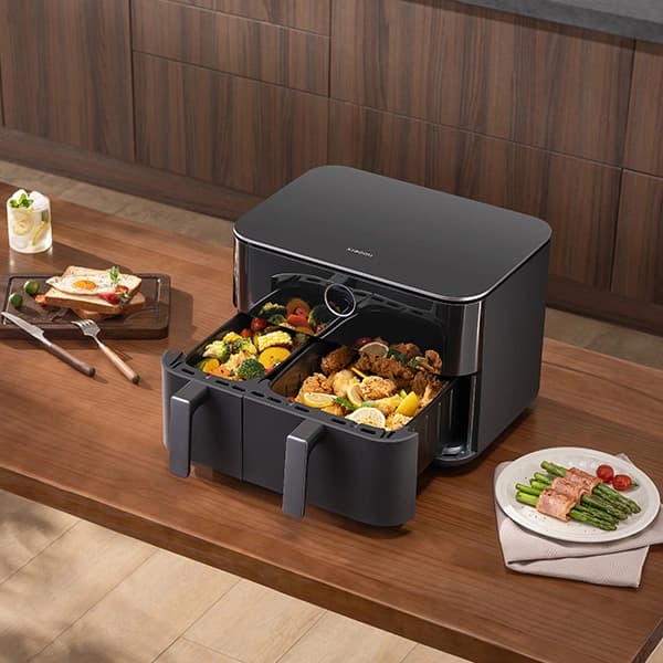 Xiaomi Dual Zone Air Fryer 10L - סיר טיגון באוויר חם עם שני אזורי בישול | יבואן רשמי-משלוח מהיר