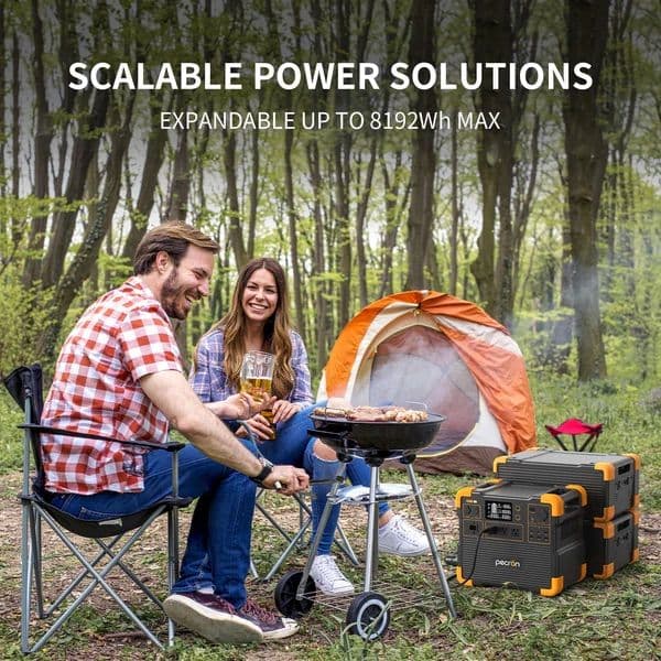 תחנת כוח ניידת PECRON E2400LFP בהספק 2400W וקיבולת 2048Wh