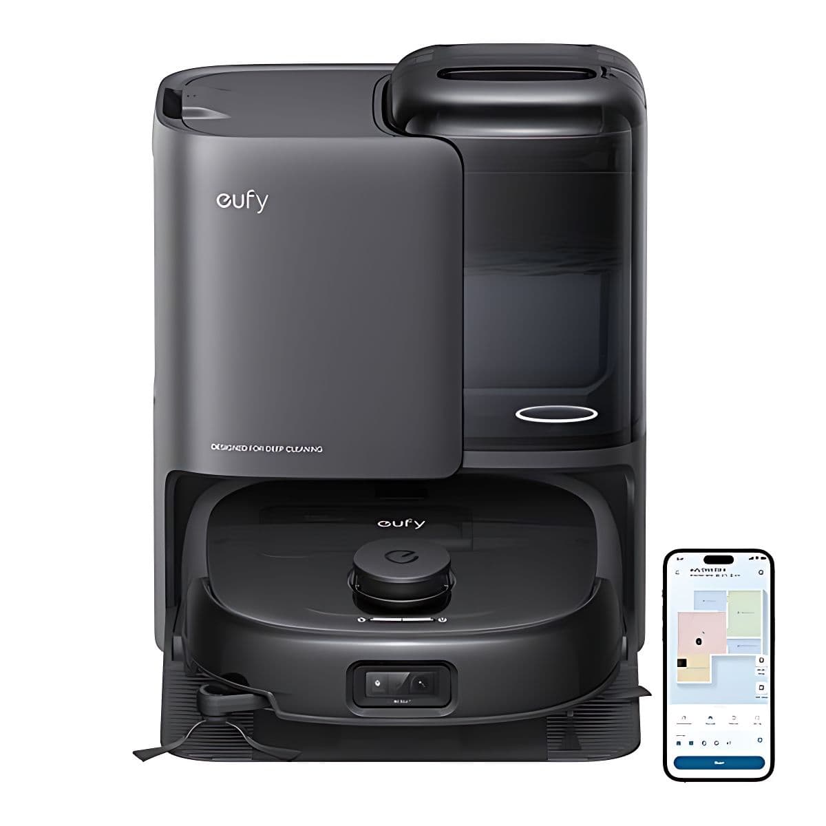 שואב אבק רובוטי שוטף eufy Robot Vacuum Omni E25 – תחנת All-in-One עם שאיבה 20,000Pa - יבואן רשמי | משלוח מהיר