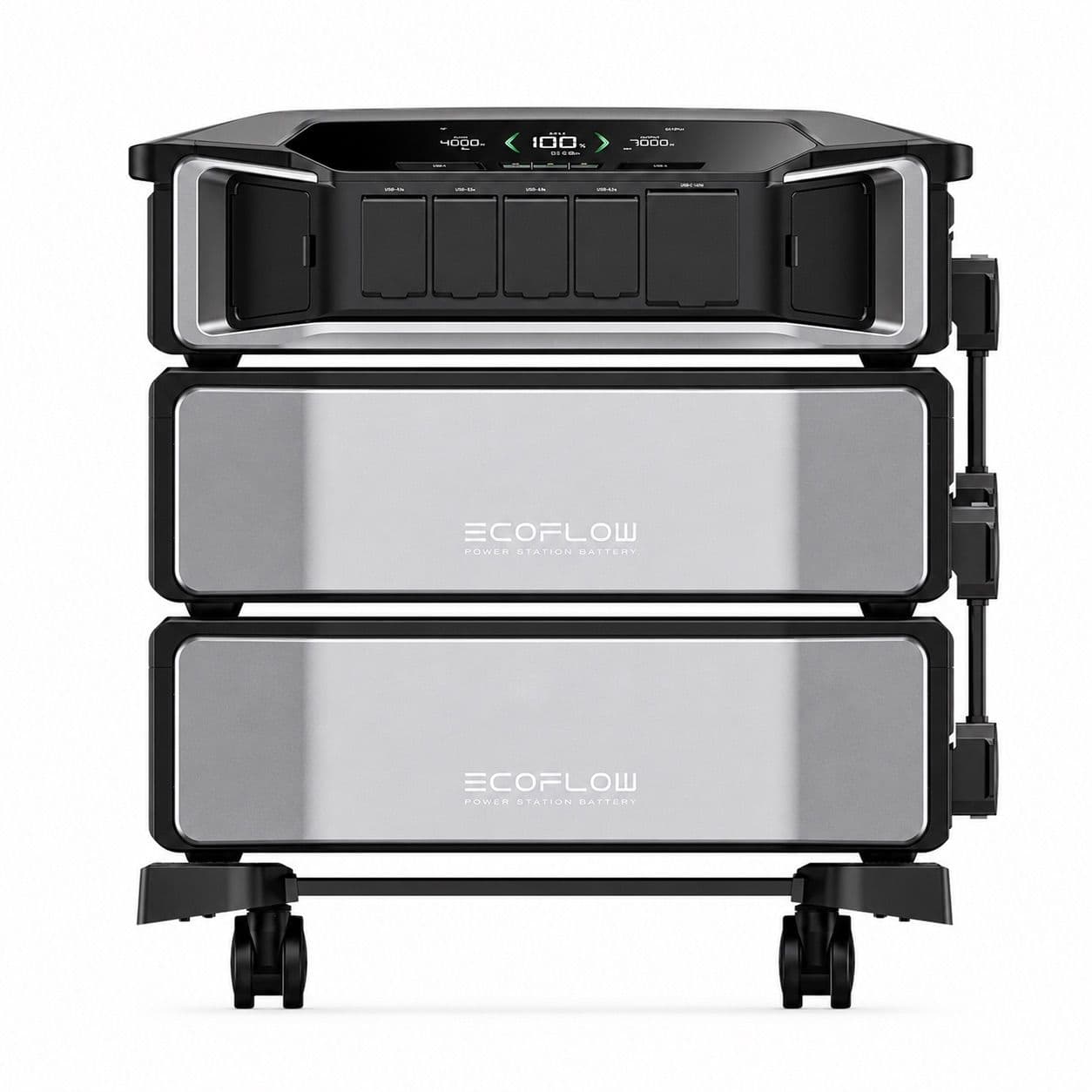 מערכת גיבוי ביתית EcoFlow DELTA Pro Ultra 6900W עם 2 סוללות 12,288Wh LFP כולל UPS - יבואן רשמי