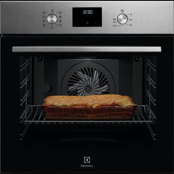 תנור אפייה בנוי Electrolux EOH6231X אלקטרולוקס בנפח 71 ליטר עם טורבו נירוסטה יבואן רשמי