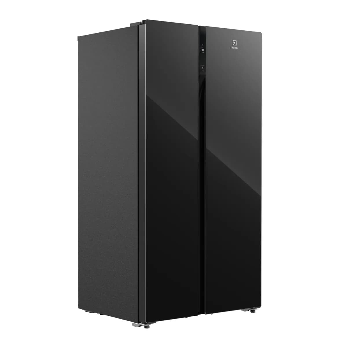 מקרר דלת ליד דלת SBS Electrolux ESE6205B-B אלקטרולוקס בנפח 624 ליטר זכוכית שחורה אינוורטר יבואן רשמי