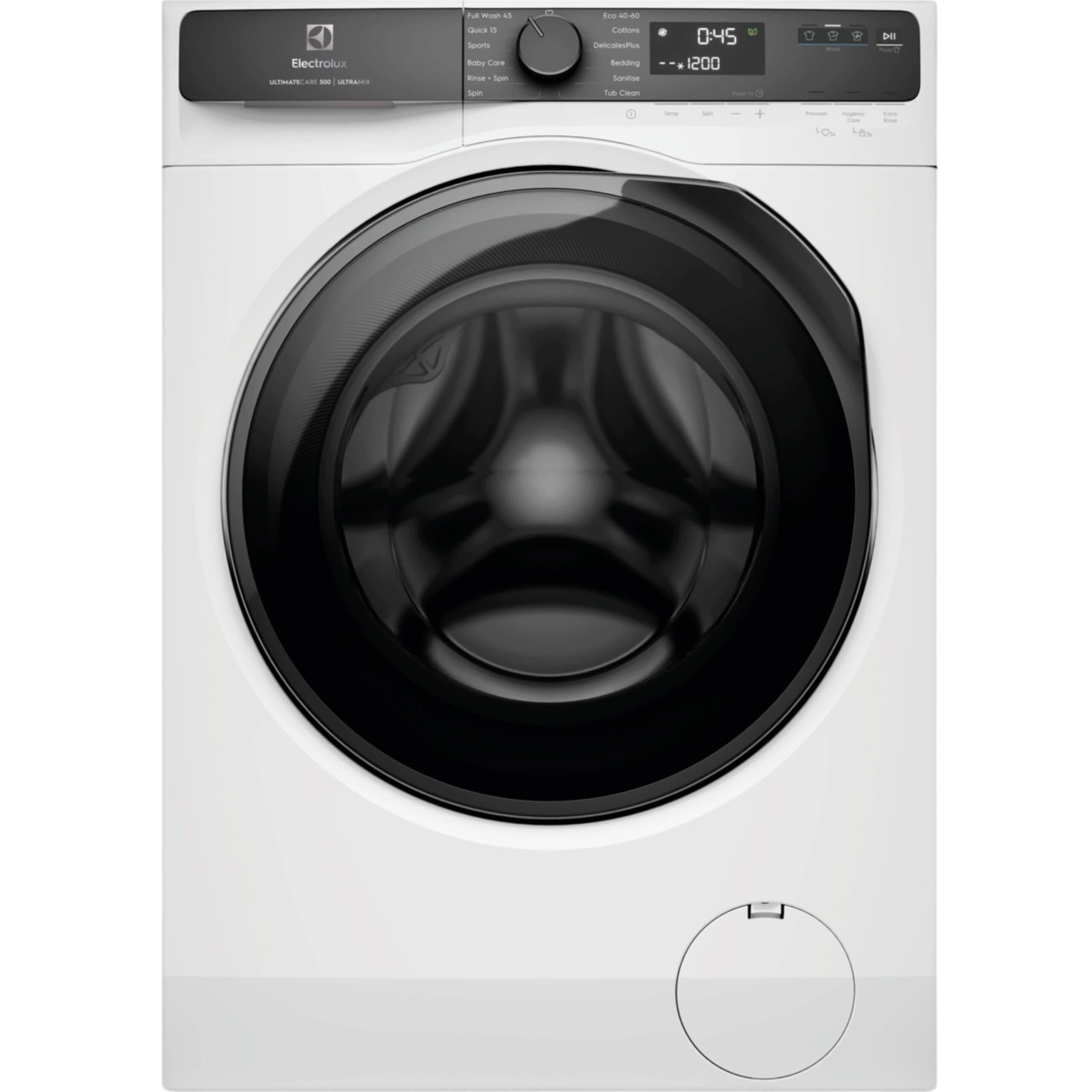 Electrolux EWF1023P5WC - מכונת כביסה 10 ק"ג פתח חזית לבנה-שחורה 1200 סל"ד | יבואן רשמי