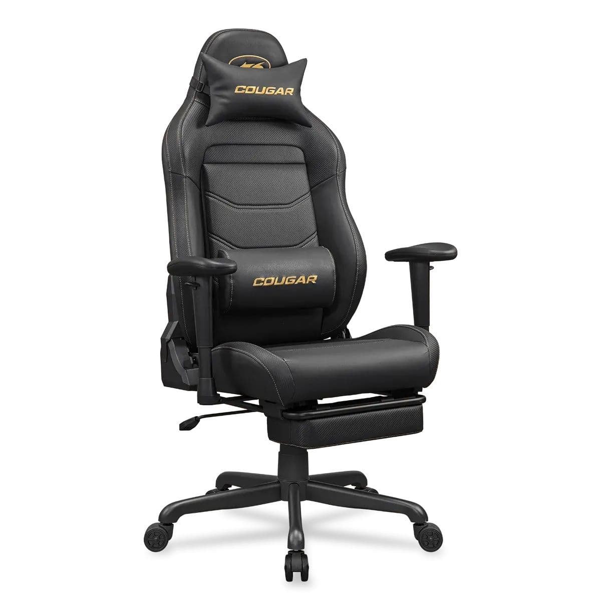 כיסא גיימינג COUGAR Explore Neo GOLD קוגר הכולל הדום רגליים נשלף וריפוד עור נושם עם בוכנה Class 4 יבואן רשמי