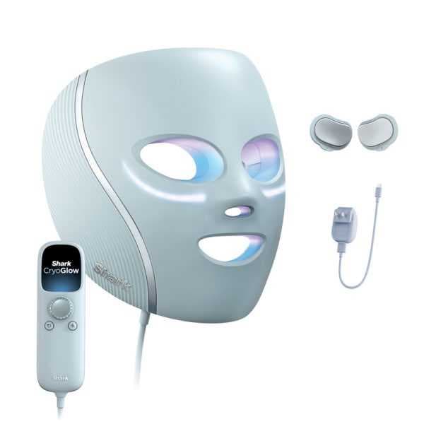 מסכת לד לפנים Shark Beauty CryoGlow FW312EU שארק עם 480 נורות iQLED וקירור InstaChill יבואן רשמי