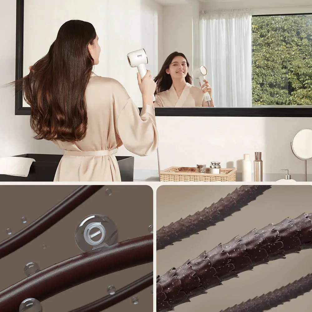 מייבש שיער מקצועי Dreame Hair Glory לבן עם מנוע 110,000 סל״ד - יבואן רשמי משלוח מהיר