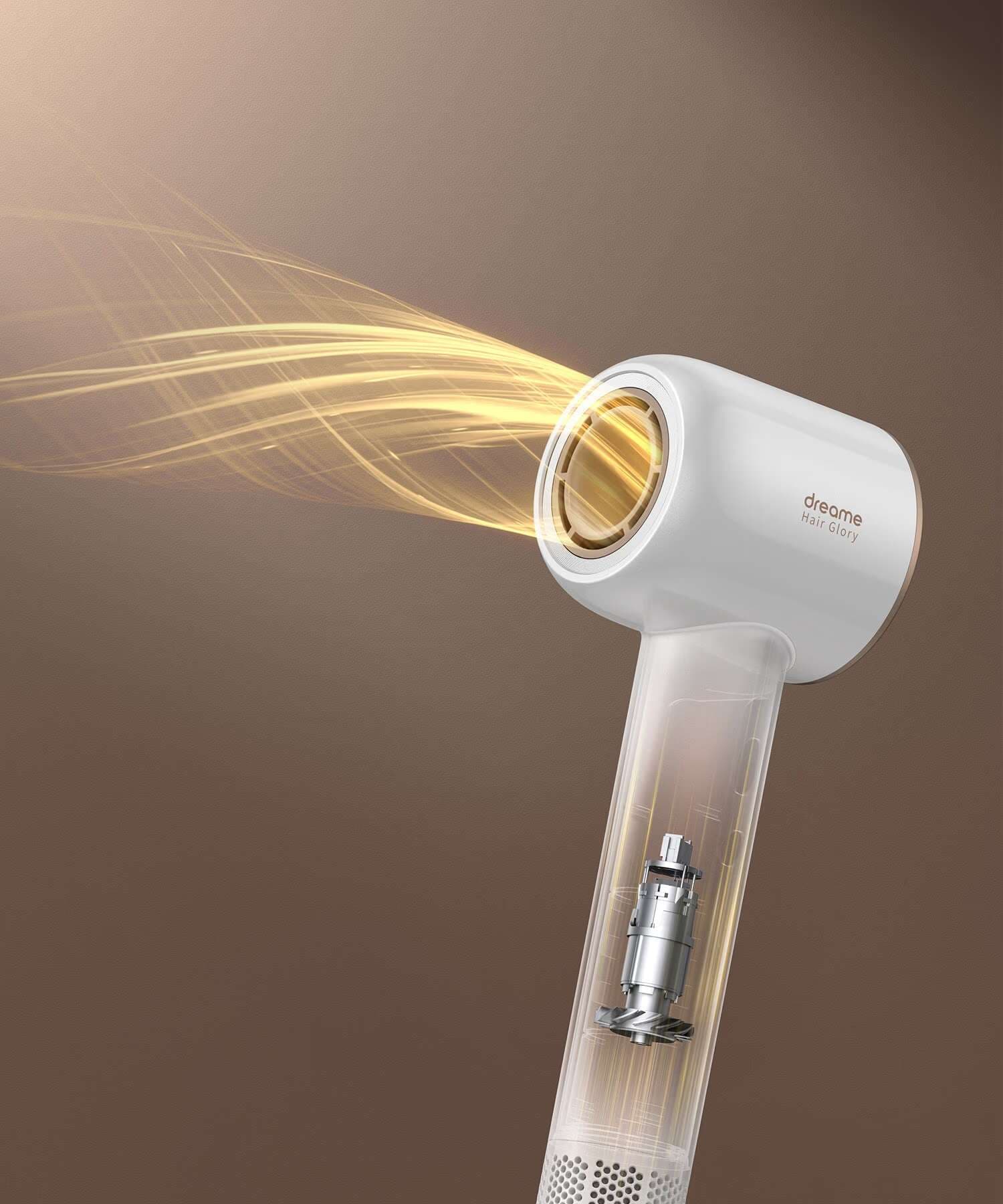 מייבש שיער מקצועי Dreame Hair Glory לבן עם מנוע 110,000 סל״ד - יבואן רשמי משלוח מהיר