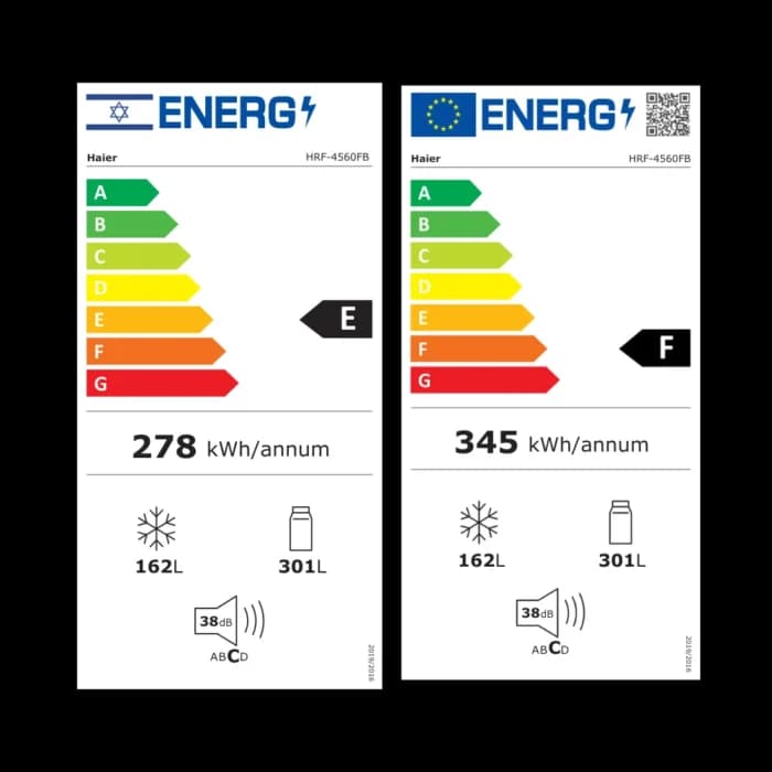 מקרר 4 דלתות 463 ליטר Haier HRF4560FB שחור – יבואן הרשמי