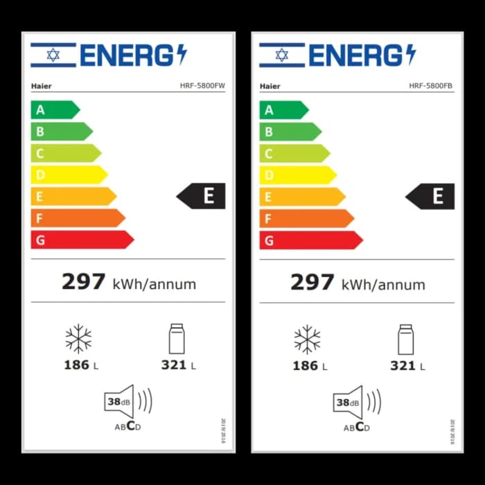 מקרר 4 דלתות Haier HRF5800FB האייר שחור מקפיא תחתון בנפח 507 ליטר ורוחב 83 ס"מ - יבואן רשמי