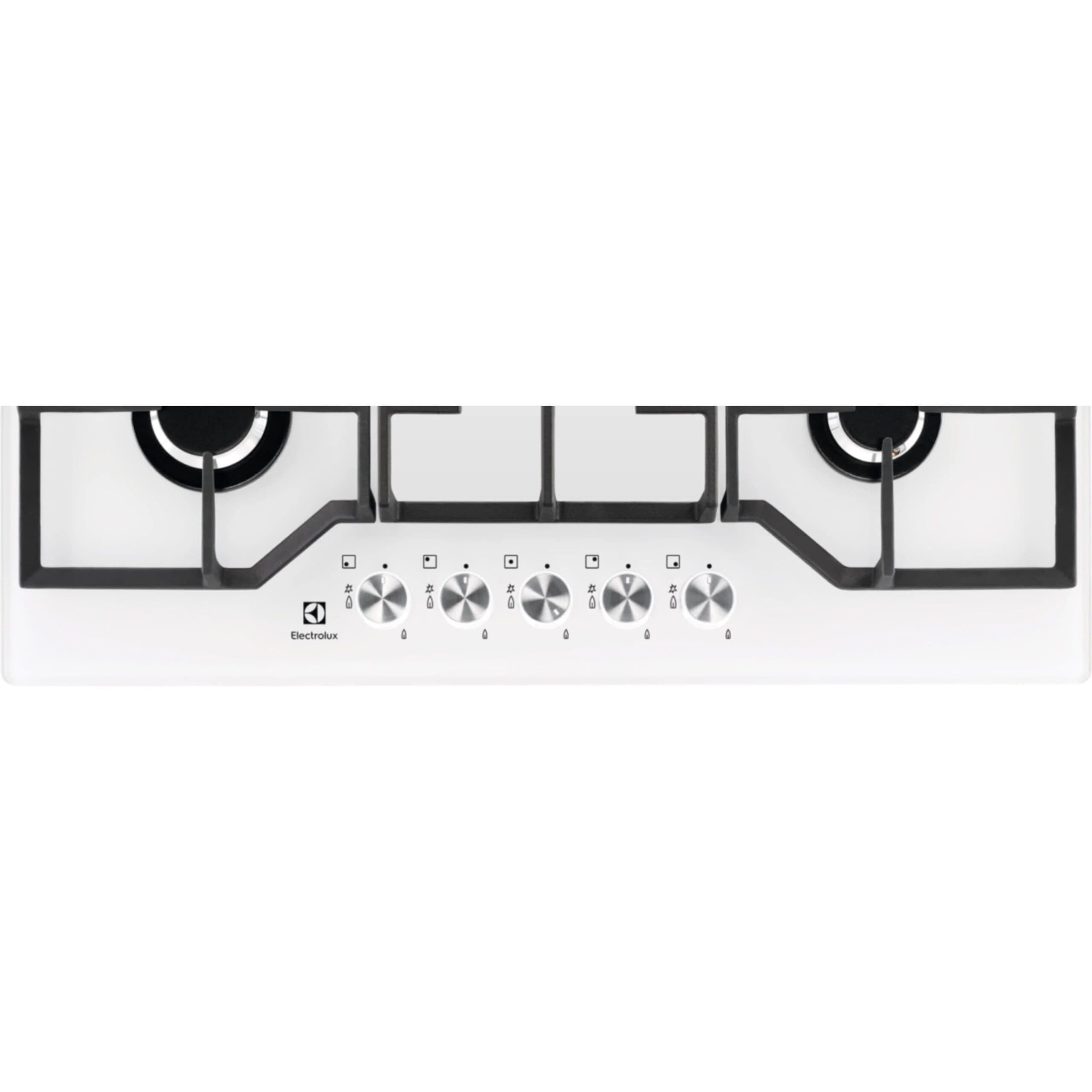 Electrolux KGG75362W - כיריים גז 5 להבות בעיצוב זכוכית לבנה יוקרתי | יבואן רשמי