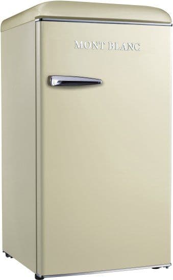 מקרר משרדי רטרו MONT BLANC MBR-190DF-BEJ בז שמנת 95 ליטר עם מקפיא - יבואן רשמי