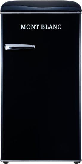 מקרר משרדי רטרו MONT BLANC  MBR-190DF-BLK שחור 95 ליטר עם מקפיא - יבואן רשמי