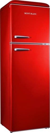 מקרר מקפיא עליון רטרו MONT BLANC MBR-390DF-RED מונט בלנק אדום 2 דלתות בנפח 295 ליטר נטו - יבואן רשמי