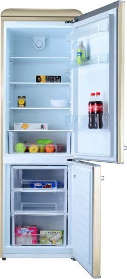 מקרר 2 דלתות מקפיא תחתון רטרו MONT BLANC MBR-410DF-BEJ בנפח 300 ליטר מונט בלאנק בז' - יבואן רשמי