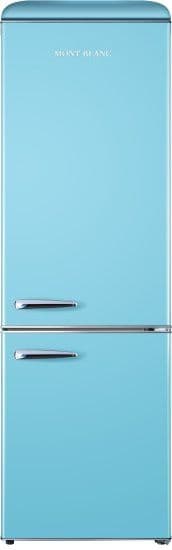מקרר 2 דלתות מקפיא תחתון רטרו MONT BLANC MBR-410DF-BLU בנפח 300 ליטר מונט בלאנק כחול יבואן רשמי