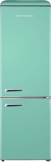 מקרר 2 דלתות מקפיא תחתון רטרו MONT BLANC MBR-410DF-PS בנפח 300 ליטר מונט בלאנק פיסטוק - יבואן רשמי