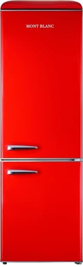 מקרר 2 דלתות מקפיא תחתון רטרו MONT BLANC MBR-410DF-RED בנפח 300 ליטר מונט בלאנק אדום - יבואן רשמי