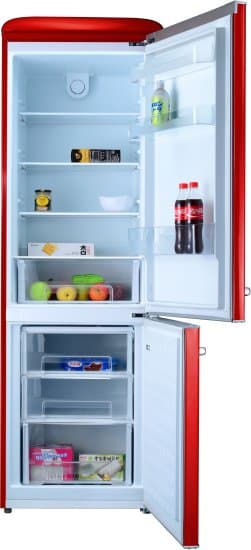 מקרר 2 דלתות מקפיא תחתון רטרו MONT BLANC MBR-410DF-RED בנפח 300 ליטר מונט בלאנק אדום - יבואן רשמי