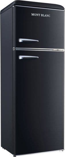מקרר 2 דלתות מקפיא עליון רטרו Mont Blanc MBR-440FF-BLK בנפח 340 ליטר No-Frost שחור - יבואן רשמי