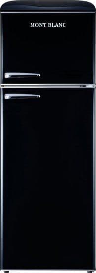 מקרר 2 דלתות מקפיא עליון רטרו Mont Blanc MBR-440FF-BLK בנפח 340 ליטר No-Frost שחור - יבואן רשמי