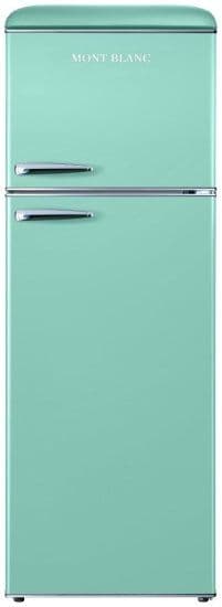 מקרר 2 דלתות מקפיא עליון רטרו Mont Blanc MBR-440FF-PS בנפח 340 ליטר No-Frost ירוק פיסטוק - יבואן רשמי
