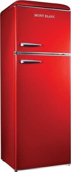 מקרר 2 דלתות מקפיא עליון רטרו Mont Blanc MBR-440FF-RED בנפח 340 ליטר No-Frost אדום - יבואן רשמי