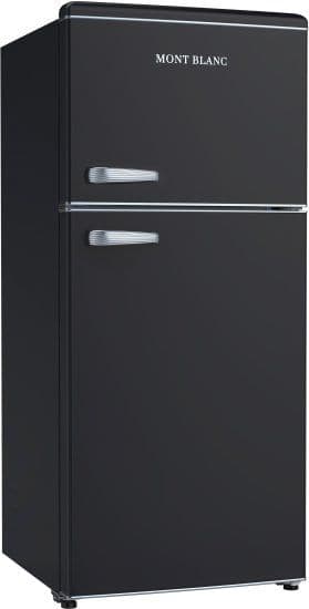 מקרר 2 דלתות מקפיא עליון רטרו Mont Blanc MBR-640FF-BLK בנפח 518 ליטר NO-FROST שחור - יבואן רשמי