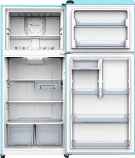מקרר 2 דלתות מקפיא עליון רטרו Mont Blanc MBR-640FF-BLU בנפח 518 ליטר NO-FROST כחול - יבואן רשמי