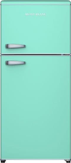 מקרר 2 דלתות מקפיא עליון רטרו Mont Blanc MBR-640FF-PS בנפח 518 ליטר NO-FROST ירוק פיסטוק - יבואן רשמי