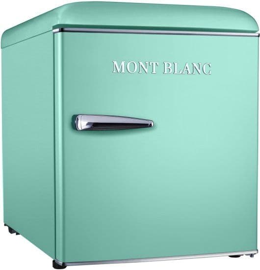 מקרר משרדי קטן Mont Blanc MBR-90DF-PS מונט בלנק רטרו ירוק פיסטוק 46 ליטר עם מקפיא שקט - יבואן רשמי