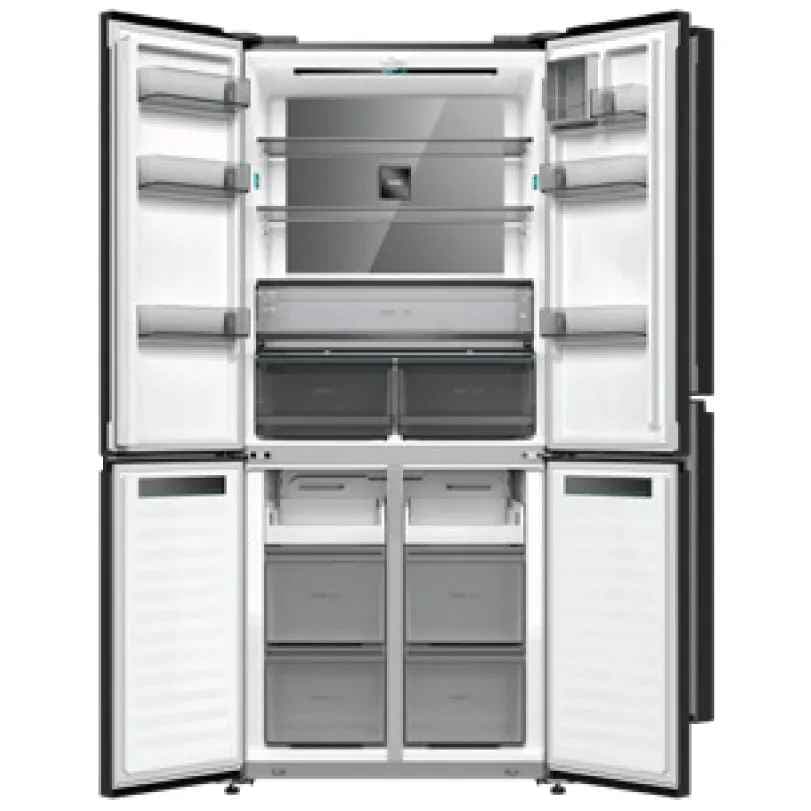 CHiQ MC-R4534GB – מקרר 4 דלתות 510 ליטר זכוכית שחורה NoFrost עם מקפיא תחתון | יבואן רשמי