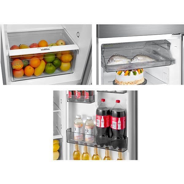 Midea MDRT489MTL46D – מקרר מקפיא עליון 2 דלתות 338 ליטר No Frost נירוסטה אינברטר | יבואן רשמי
