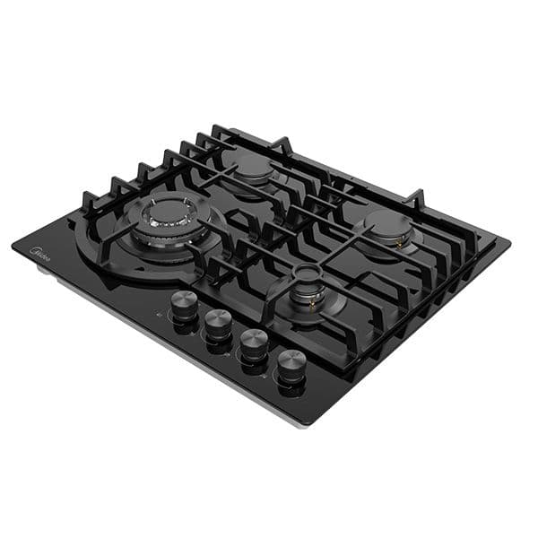 כיריים גז 4 להבות Midea MG60GH096ST1B-IL עם מבער טורבו 3.6kW וזכוכית שחורה (6759) | יבואן רשמי-משלוח מהיר