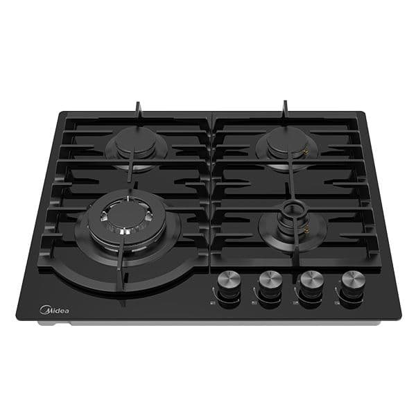 כיריים גז 4 להבות Midea MG60GH096ST1B-IL עם מבער טורבו 3.6kW וזכוכית שחורה (6759) | יבואן רשמי-משלוח מהיר