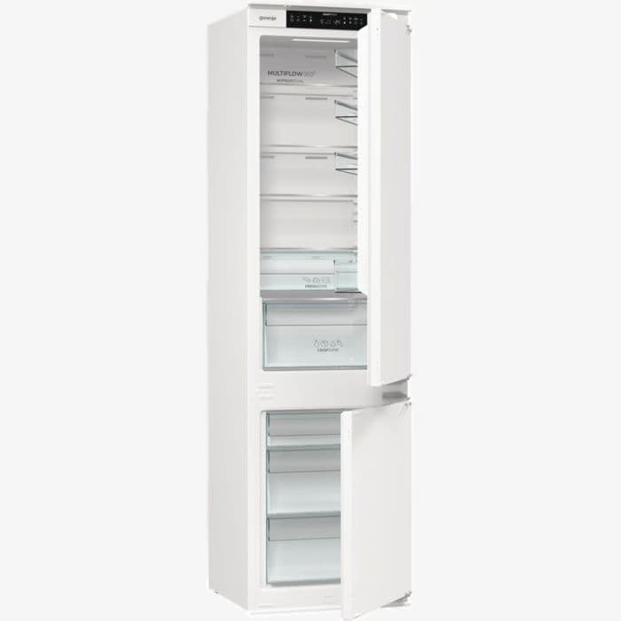 מקרר אינטגרלי 2 דלתות Gorenje NRKI519E41 גורנייה בנפח 284 ליטר ורוחב 54 ס"מ עם מקפיא משתנה יבואן רשמי