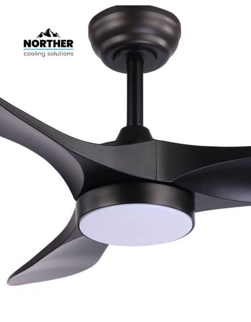 מאוורר תקרה NORTHER YORK 42 דגם NTP-YRK42-BK-LED שחור כולל מנוע פרימיום DC שקט, תאורת לד CCT וזיכרון לשעון שבת נורטר - יבואן רשמי