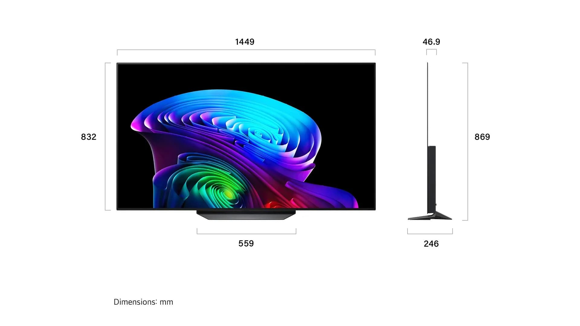 טלוויזיה חכמה LG OLED65CS6VA ‏65 אינץ׳ OLED evo AI 4K עם מעבד α11 AI וגיימינג 144Hz | יבואן רשמי