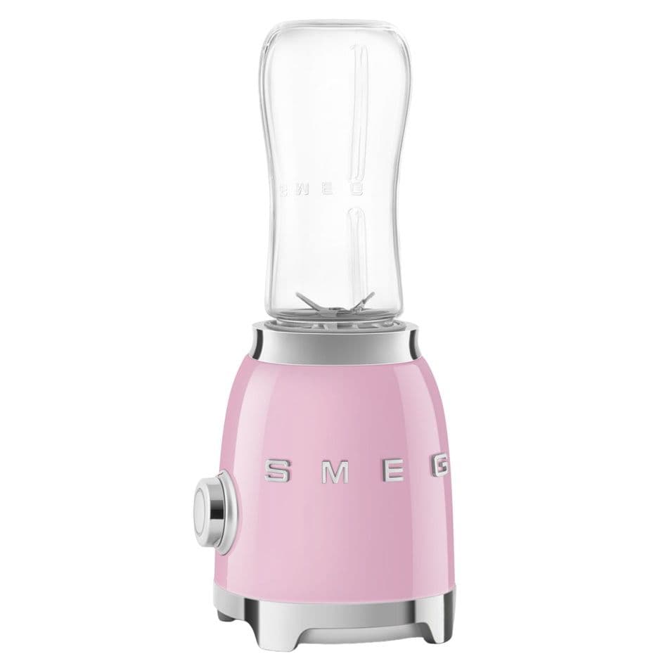 בלנדר אישי Smeg PBF01PKEU ורוד בעיצוב רטרו 50’s Style עם 2 בקבוקי To-Go | משלוח מהיר