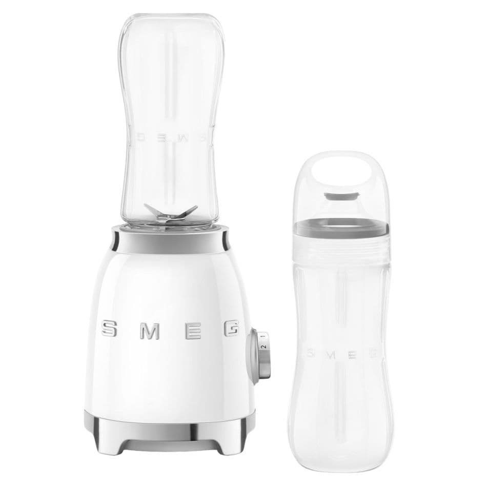בלנדר אישי Smeg PBF01WHEU לבן בעיצוב רטרו 50’s Style עם 2 בקבוקי To-Go