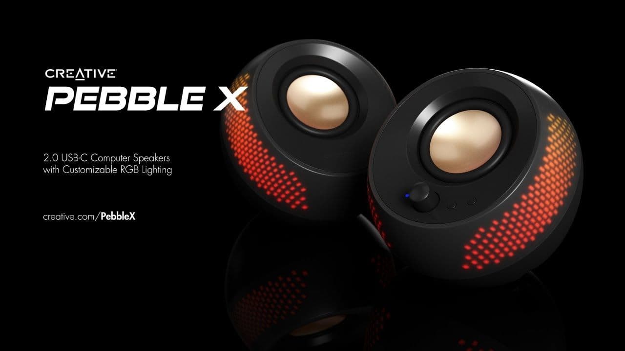 רמקולים למחשב Creative Pebble X עם תאורת RGB ועוצמת 60W לקונסולות וגיימינג קריאייטיב יבואן רשמי