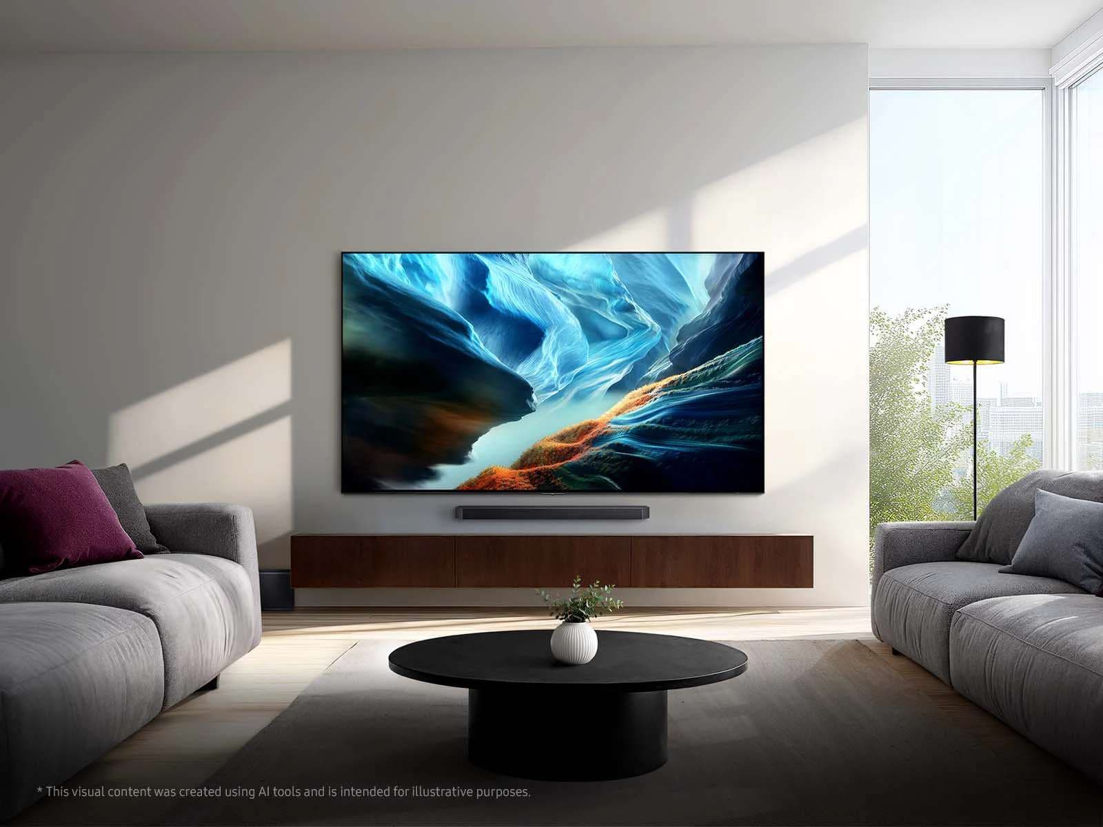 טלוויזיה חכמה 48 אינץ' Samsung OLED S90H 4K דגם QE48S90H - יבואן רשמי