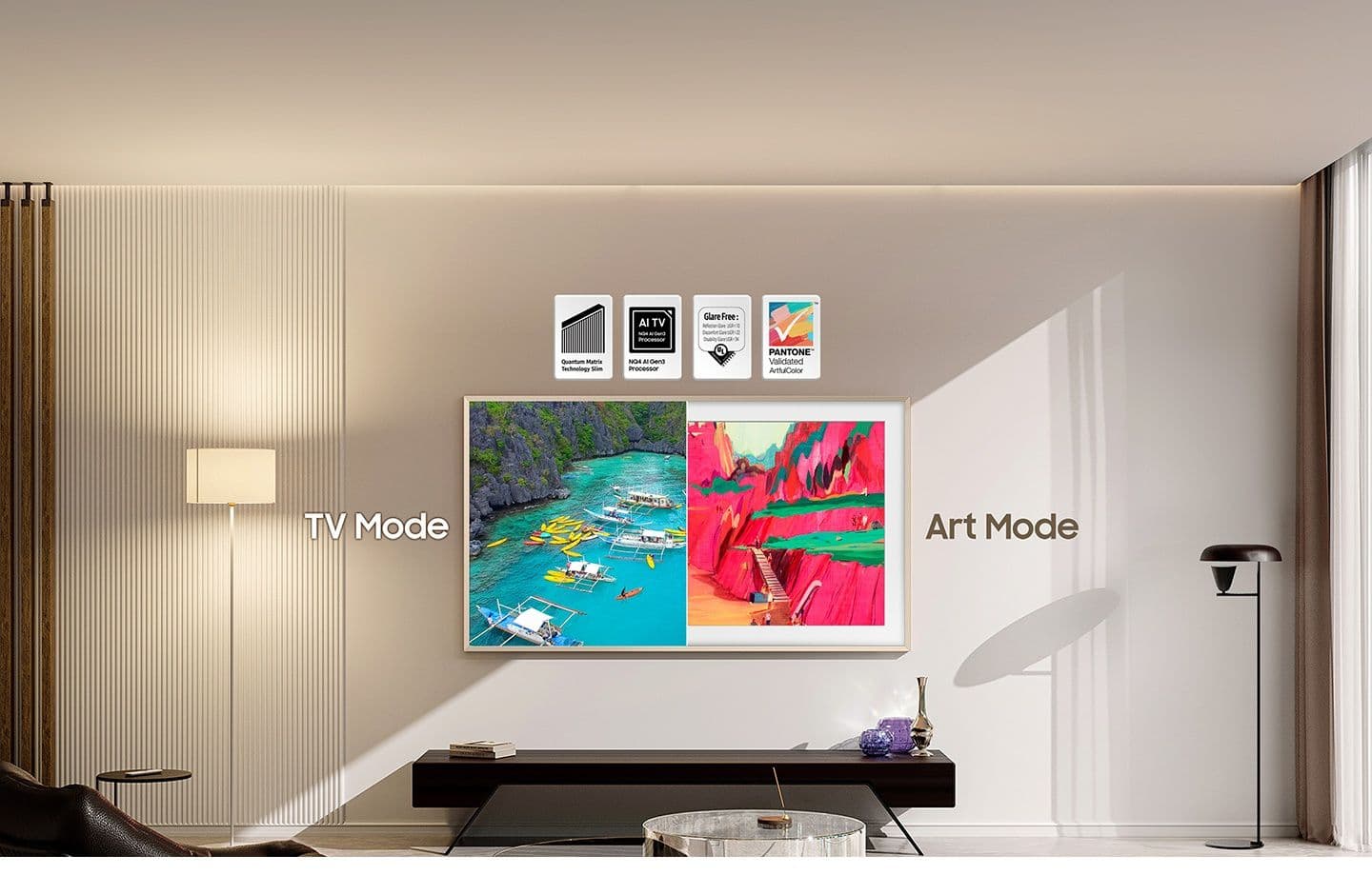 SAMSUNG QE65LS03F The Frame Pro טלוויזיה חכמה 65 אינץ’ Neo-QLED 4K - יבואן רשמי סמסונג ישראל | משלוח מהיר
