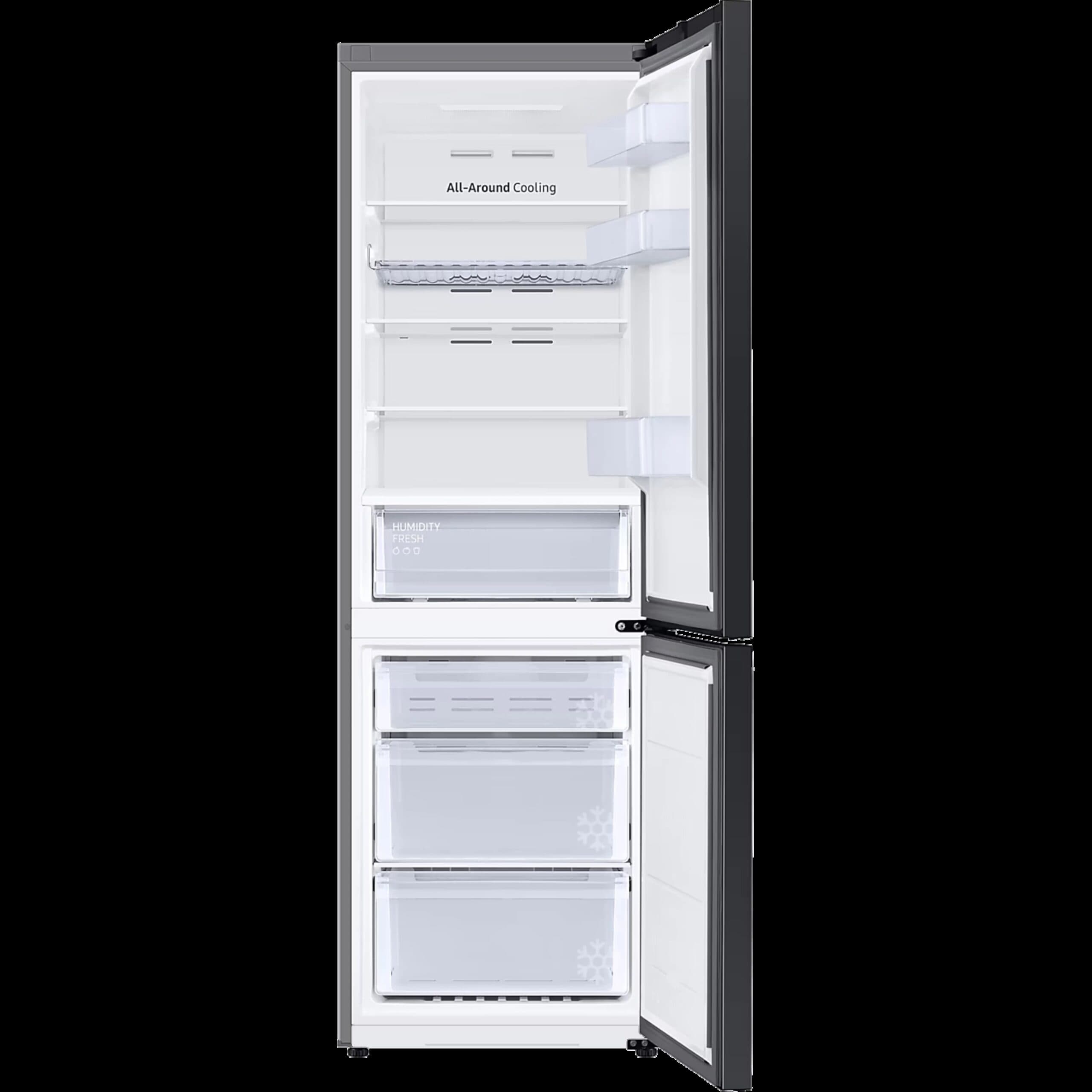 Samsung Bespoke RB35C6225BK – מקרר 2 דלתות מקפיא תחתון 344 ליטר שחור פיאנו קו אפס עם פונקציית שבת | יבואן רשמי