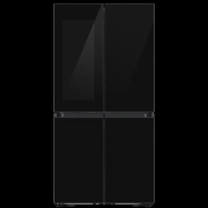 מקרר 4 דלתות 645 ליטר Samsung BESPOKE RF65DB970E22 סמסונג זכוכית שחורה בר מים פנימי, יצרן קרח כפול ופתיחה בנגיעה | משלוח מהיר