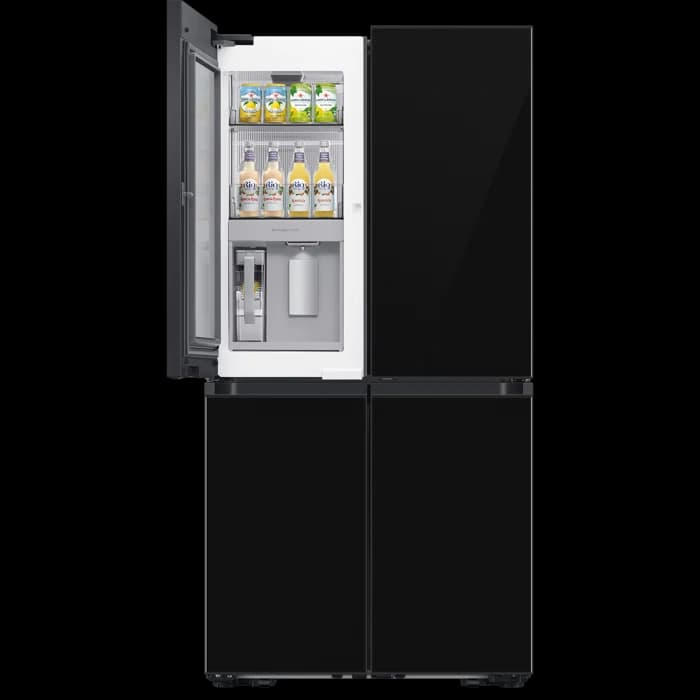 מקרר 4 דלתות Samsung RF65DB970E22 - בנפח 645 ליטר BESPOKE זכוכית שחורה עם בר מים ויצרן קרח | יבואן רשמי