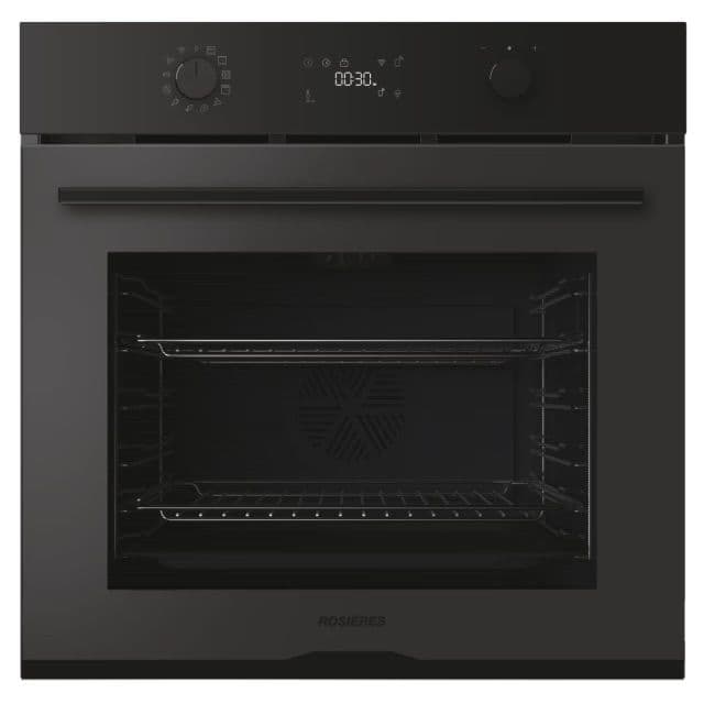 תנור בנוי פירוליטי 60 ס״מ ROSIÈRES RO6M5TB3YTB – ניקוי עצמי, קישוריות חכמה ועיצוב יוקרתי