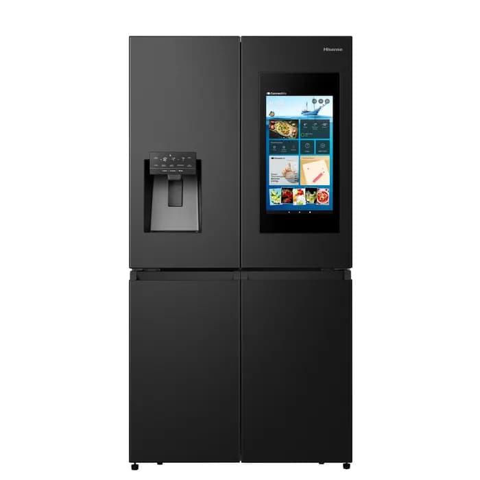 מקרר 4 דלתות Hisense RQ760N4IFE – בנפח 577 ליטר עם מסך טאצ׳ 21״ ובר קרח | יבואן רשמי
