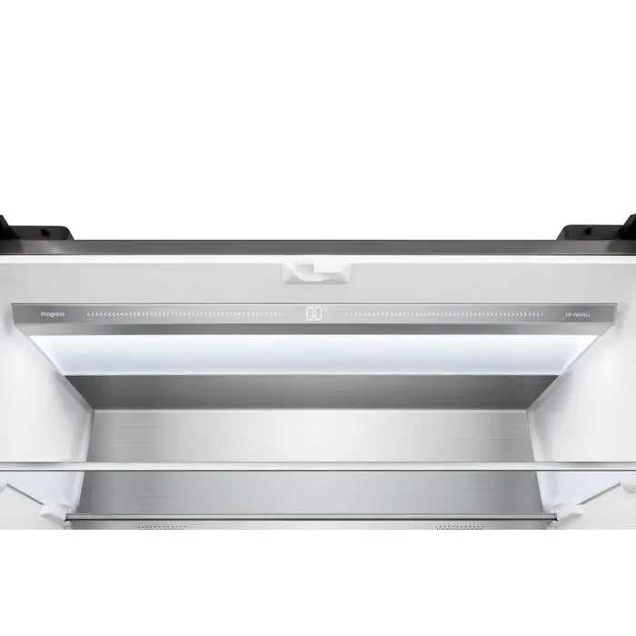 מקרר 4 דלתות Hisense QZero RQ84BG הייסנס זכוכית שחורה בנפח 591 ליטר ועומק 60 ס"מ עם מגירת ואקום יבואן רשמי